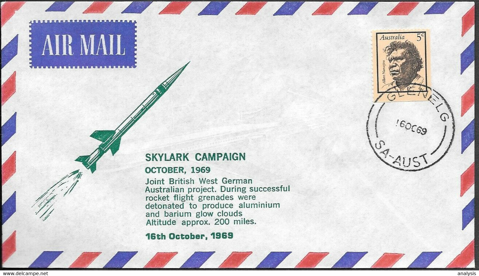 Australia Space Cover 1969. Skylark Rocket Launch ##51 - Océanie
