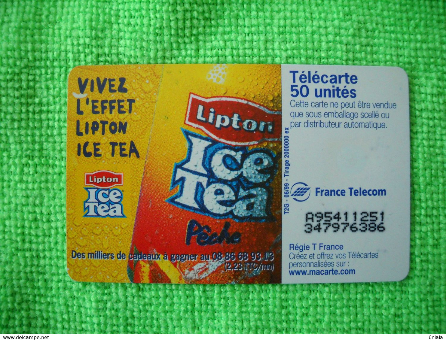 7083 Télécarte Collection ICE TEA L'appel Du Thé Glacé   (Boisson) 50u  ( Recto Verso)  Carte Téléphonique - Lebensmittel