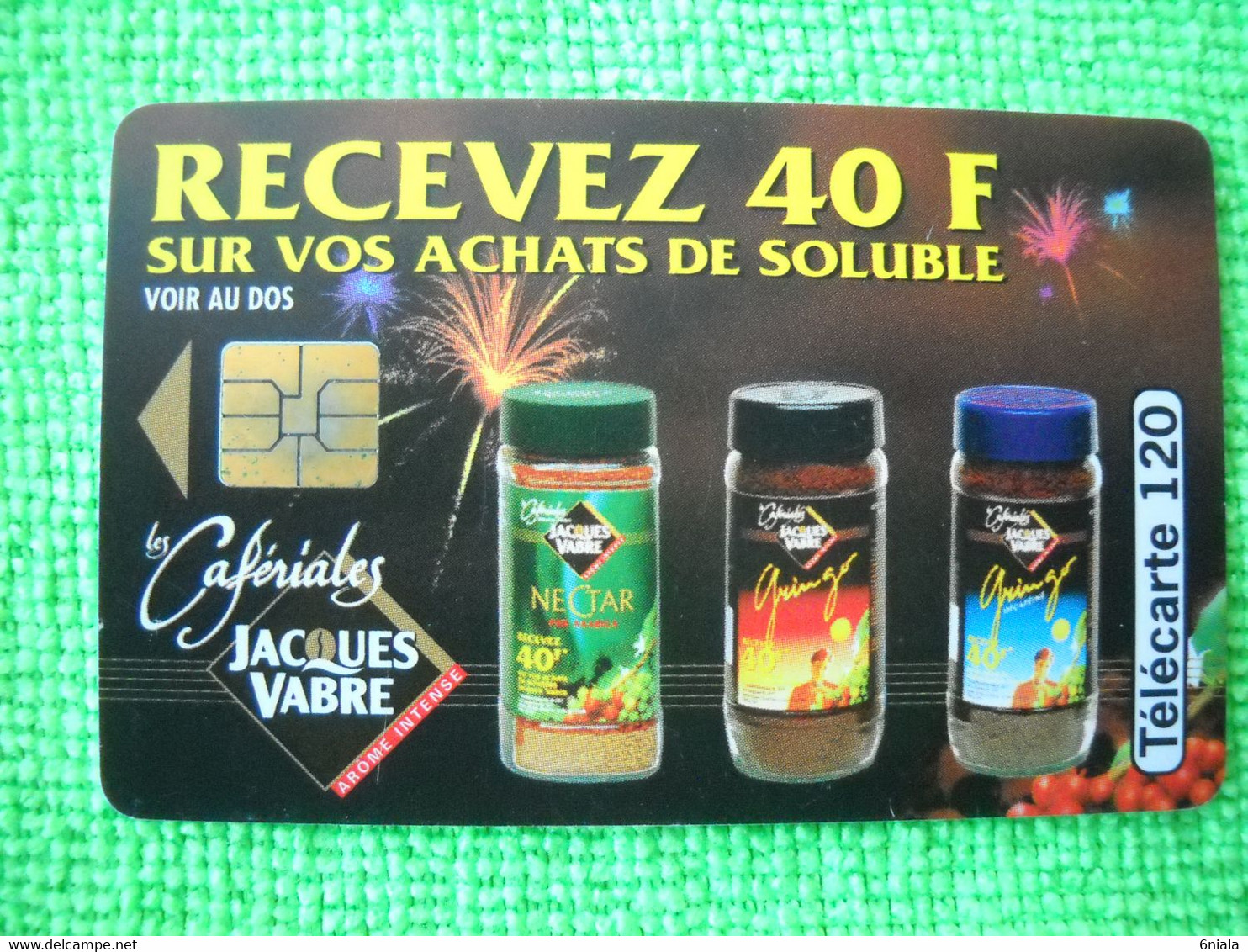 7086 Télécarte Collection CAFE JACQUES VABRE Soluble  Cafériales  120u  ( Recto Verso)  Carte Téléphonique - Alimentation