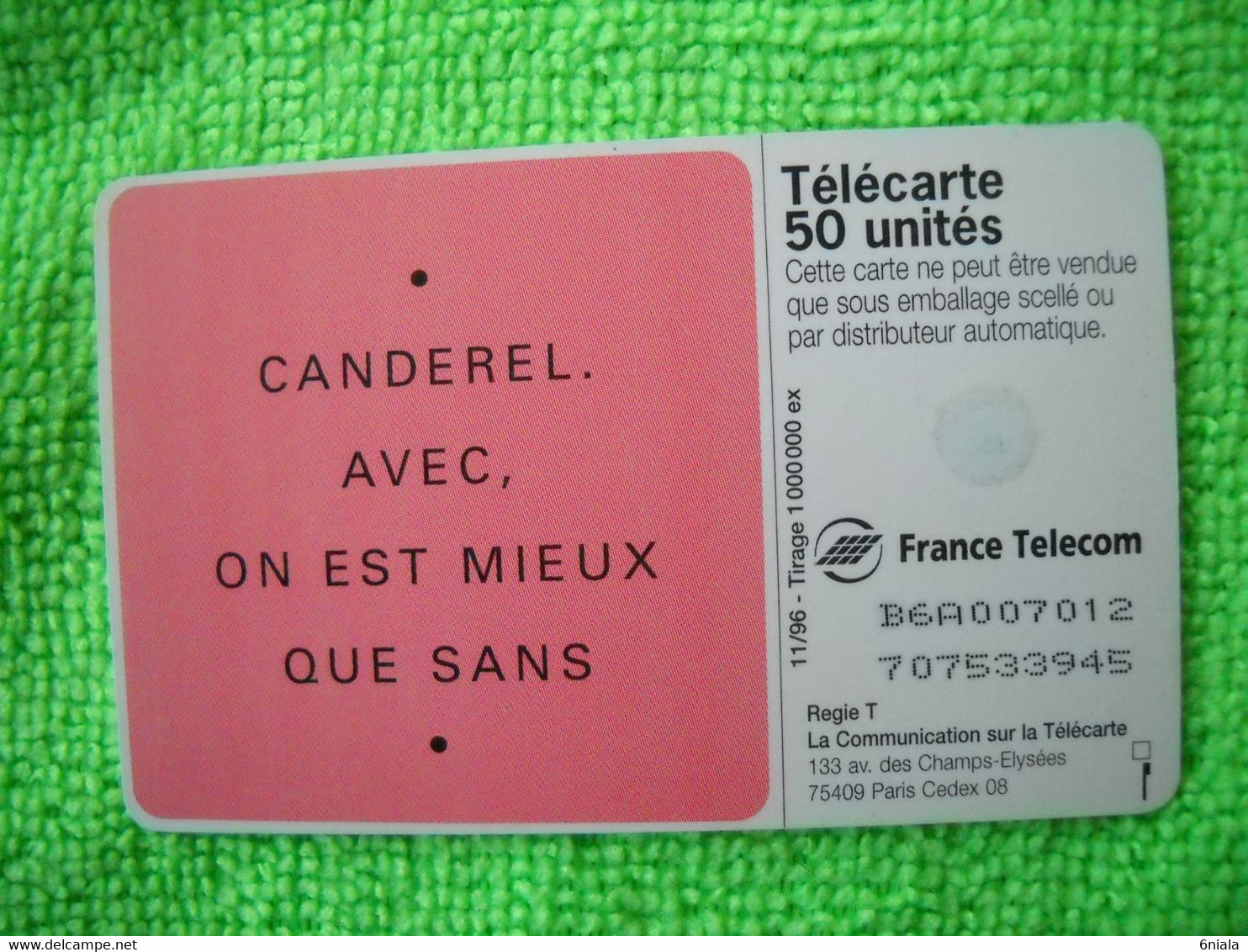 7087 Télécarte Collection CANDEREL (Sucre)  50u  ( Recto Verso)  Carte Téléphonique - Alimentación