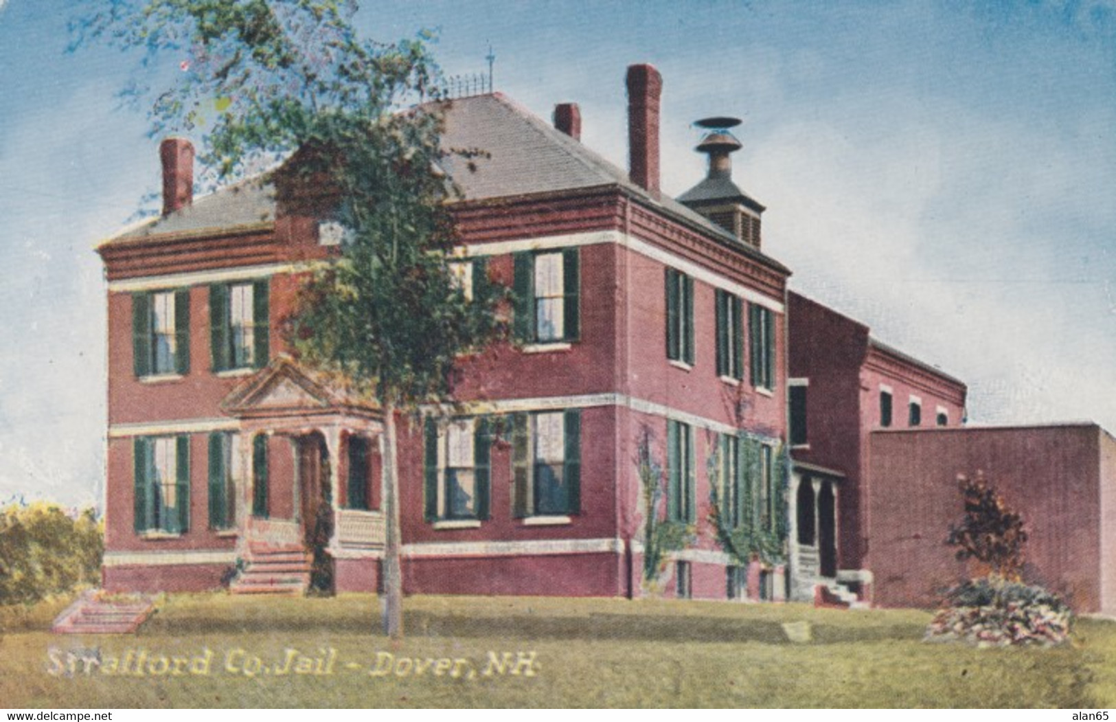 Dover New Hampshire, Strafford County Jail, Architecture, C1900s/10s Vintage Postcard - Dover