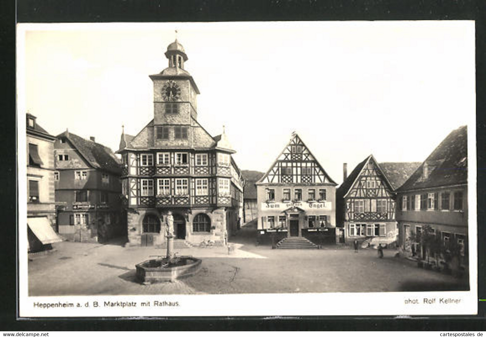 AK Heppenheim A. D. B., Marktplatz Mit Rathaus - Heppenheim