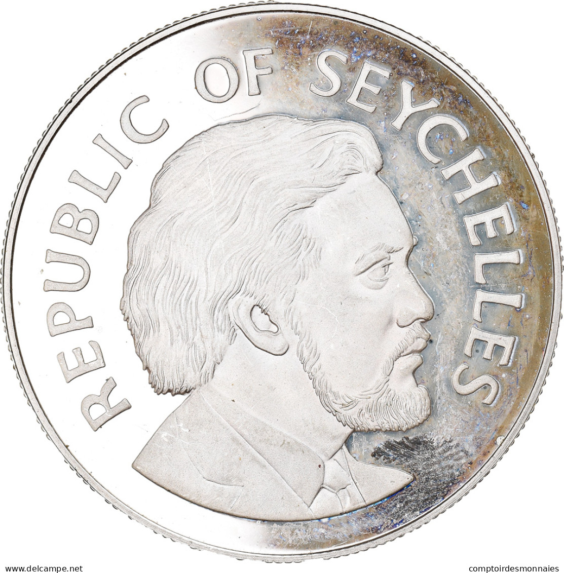Monnaie, Seychelles, 25 Rupees, 1977, British Royal Mint, Proof, FDC, Argent - Seychellen