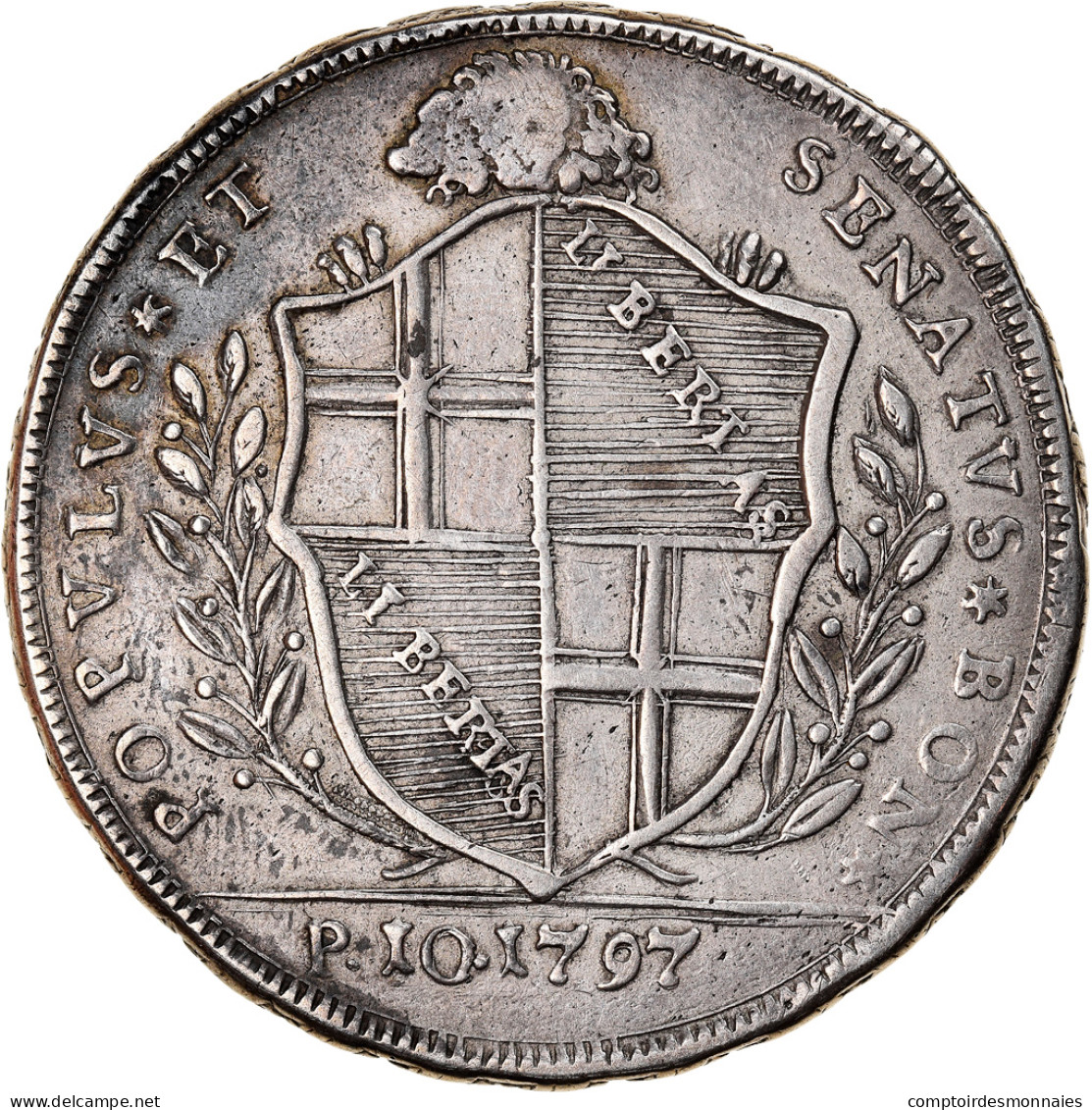 Monnaie, États Italiens, PAPAL STATES-BOLOGNA, 10 Paoli, Scudo, 1797, Bologna - Emilia