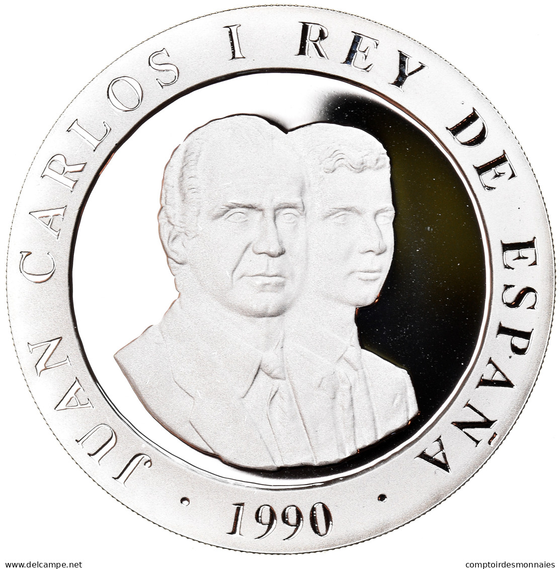 Monnaie, Espagne, Juan Carlos I, 2000 Pesetas, 1990, Proof, SPL+, Argent, KM:859 - 2 000 Pesetas