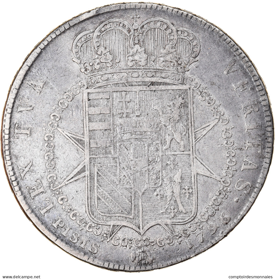 Monnaie, États Italiens, TUSCANY, Ferdinando III, Francescone, 10 Paoli, 1796 - Toscane