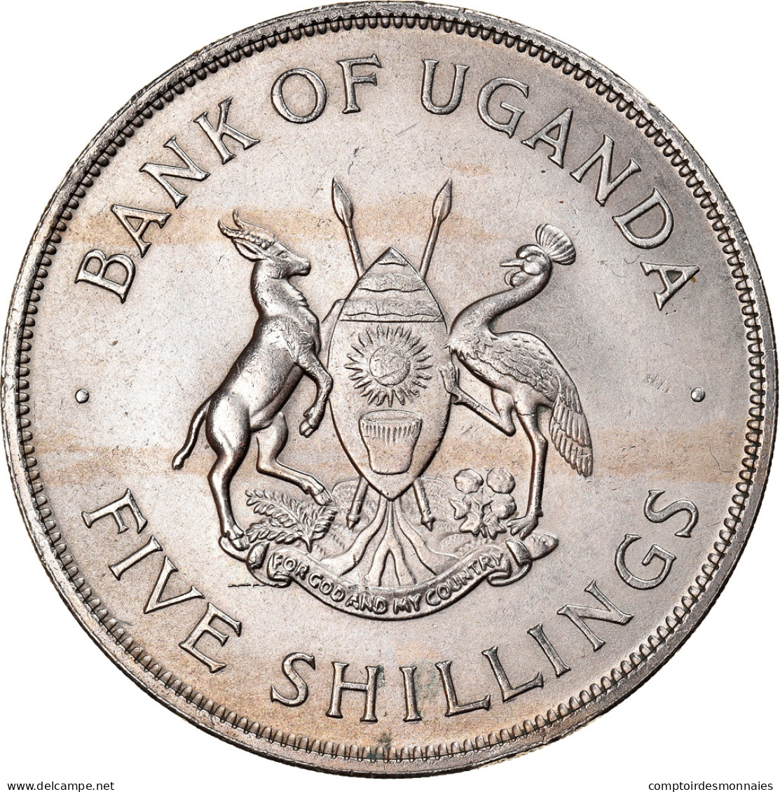 Monnaie, Uganda, 5 Shillings, 1968, SUP, Copper-nickel, KM:7 - Ouganda