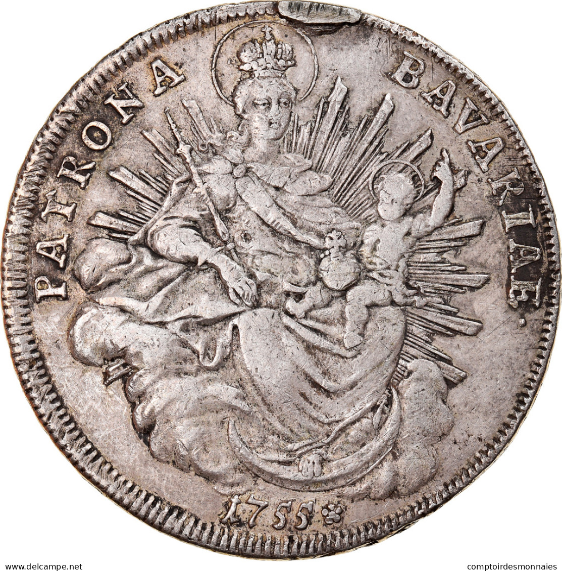Monnaie, Etats Allemands, BAVARIA, Maximilian III, Josef, Thaler, 1755, Munich - Taler & Doppeltaler