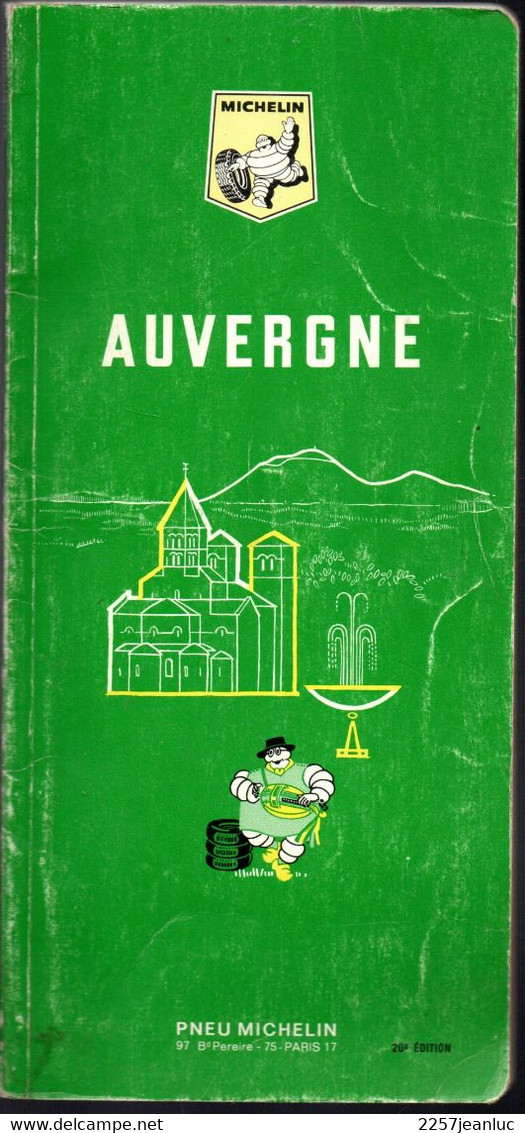 Guide Vert Du Pneu Michelin  De 1970 - Auvergne - Michelin (guides)