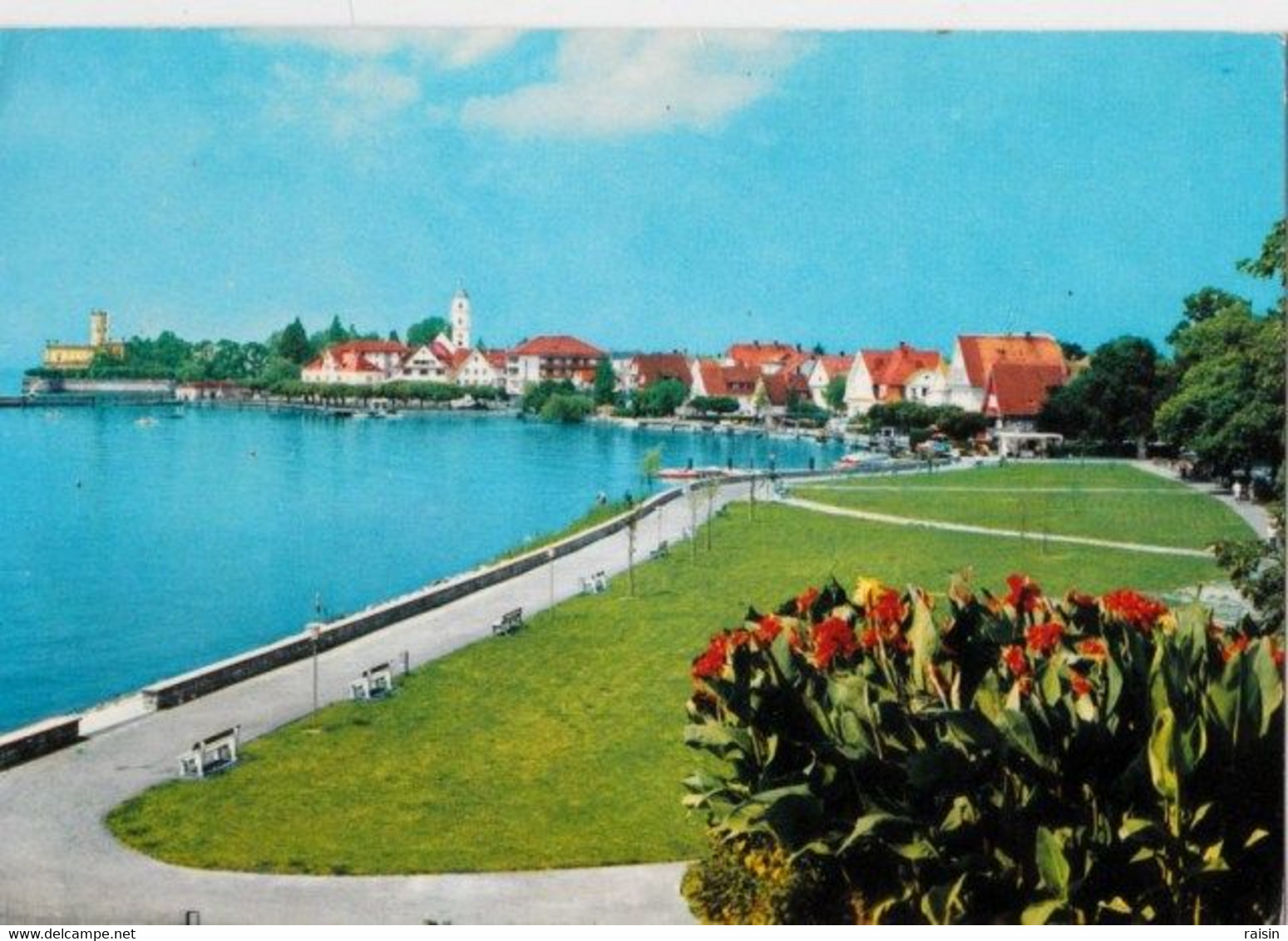 Allemagne  Bodenseekurort Langenargen Neue Uferpromenade Bei Der Oberen Seestrasse N°7994 état Moyen - Langenargen