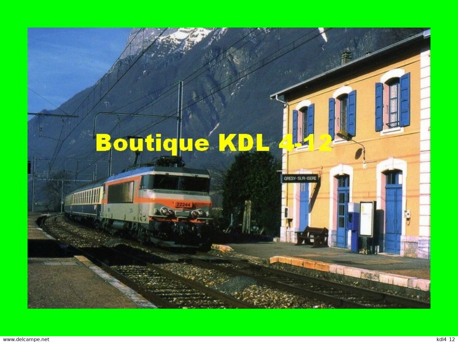 ACACF 195 - Train - Loco BB 22244 En Gare - GRESY SUR ISERE - Savoie - SNCF - - Gresy Sur Isere