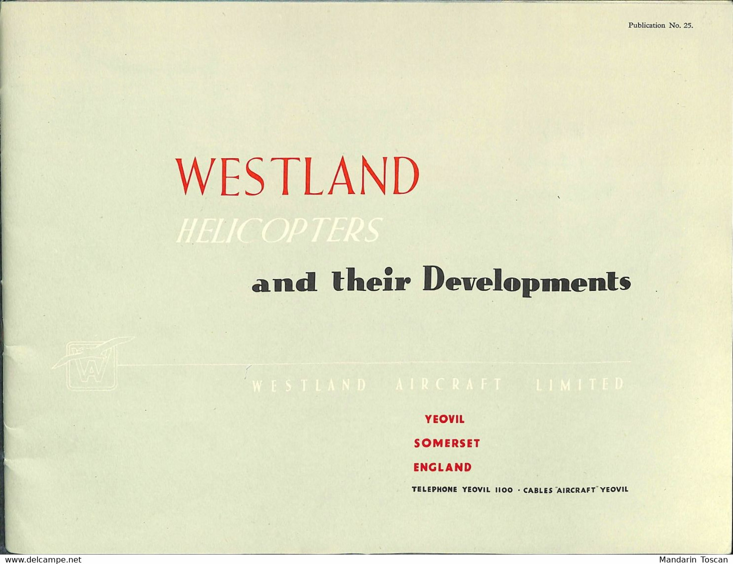 Westland Helicopters And Their Developments (1955) (aviation UK) - Esercito Britannico