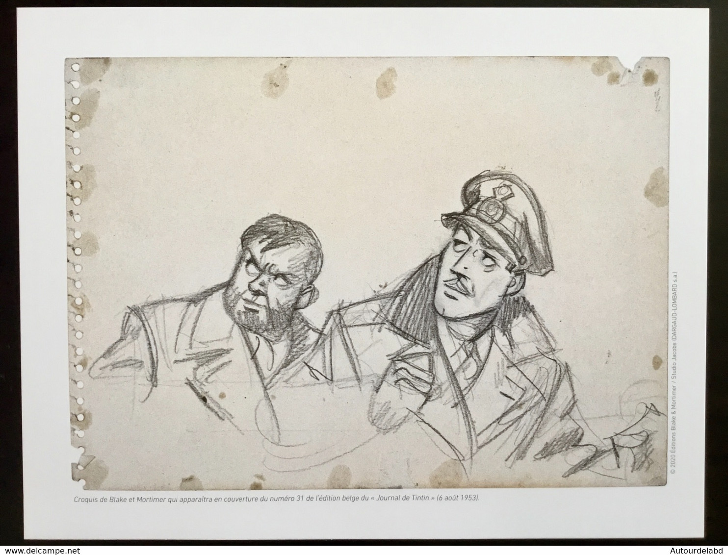 Ex Libris Illustration Blake Et Mortimer - Tirage Limité - Edgar Jacobs - Illustrateurs J - L