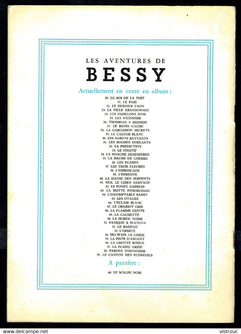 BESSY - N° 59 -  "LE CANYON DES ECUREUILS" De WIREL - Edition O. ERASME - Bruxelles. - Bessy