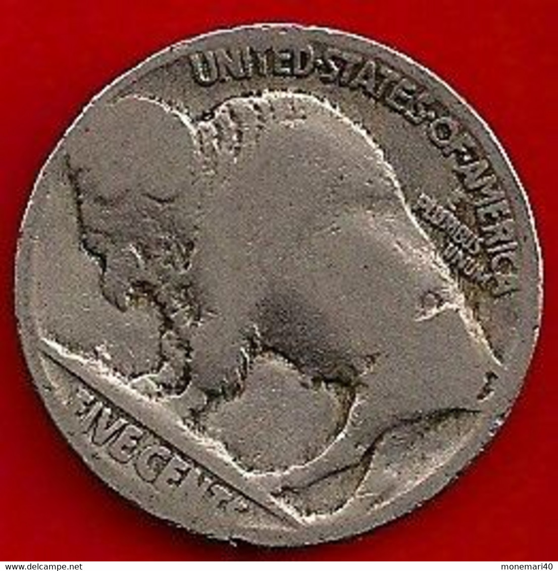 ÉTATS-UNIS 5 CENTS - ANNÉE DATE IILLISIBLE (USAGÉE) - 1913-1938: Buffalo