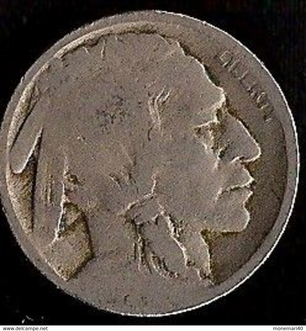 ÉTATS-UNIS 5 CENTS - ANNÉE DATE IILLISIBLE (USAGÉE) - 1913-1938: Buffalo