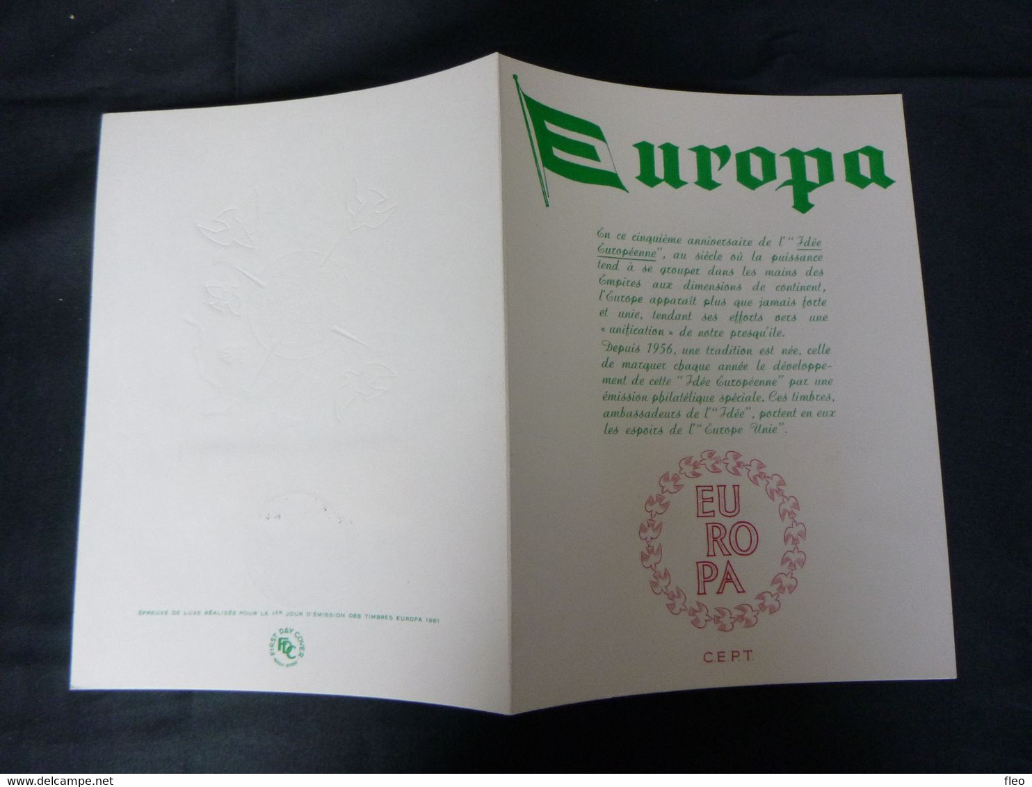 FR.1961 1309 & 1310 : " EUROPA " Luxe Card FDC Lens & Charleville - 1960-1969