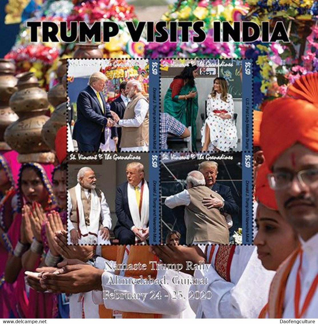 St.Vincent 2020 U.S. President Trump Visits India , Narendra Damodardas Modi I202104 - St.Vincent & Grenadines
