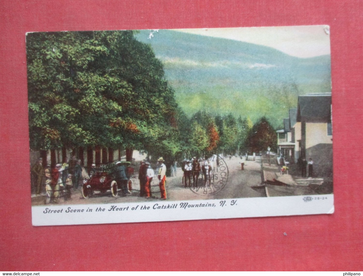 Street Scene In The Heart Of The Catskills Mountains     New York    Ref  4945 - Catskills