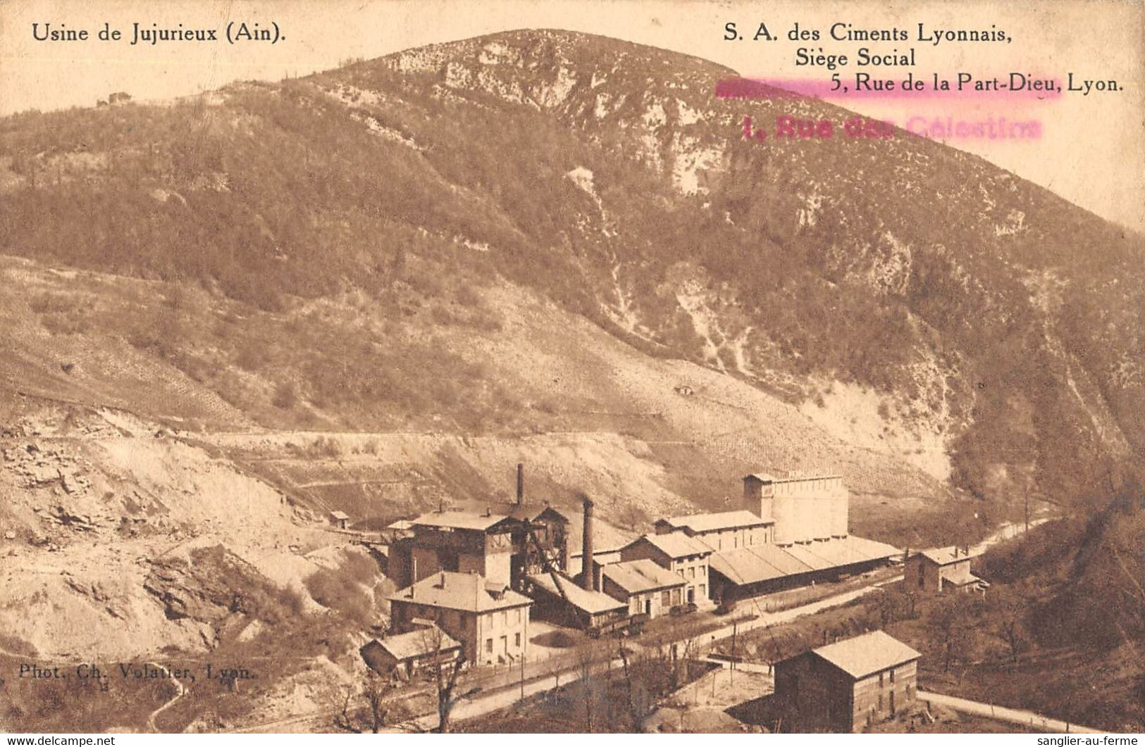 CPA 01 USINE DE JUJURIEUX S.A.DES CIMENTS LYONNAIS - Ohne Zuordnung