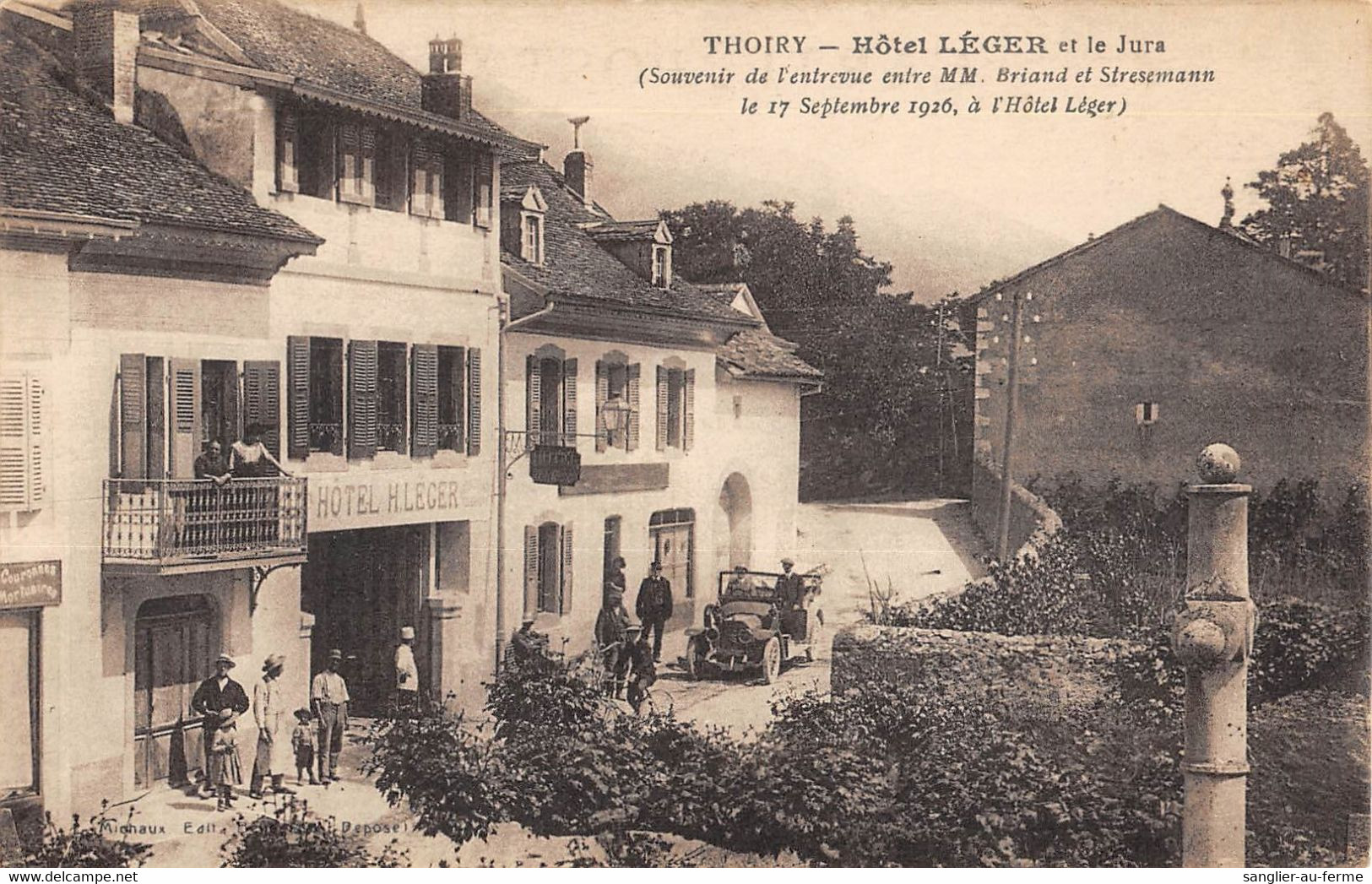 CPA 01 THOIRY HOTEL LEGER ET LE JURA - Ohne Zuordnung