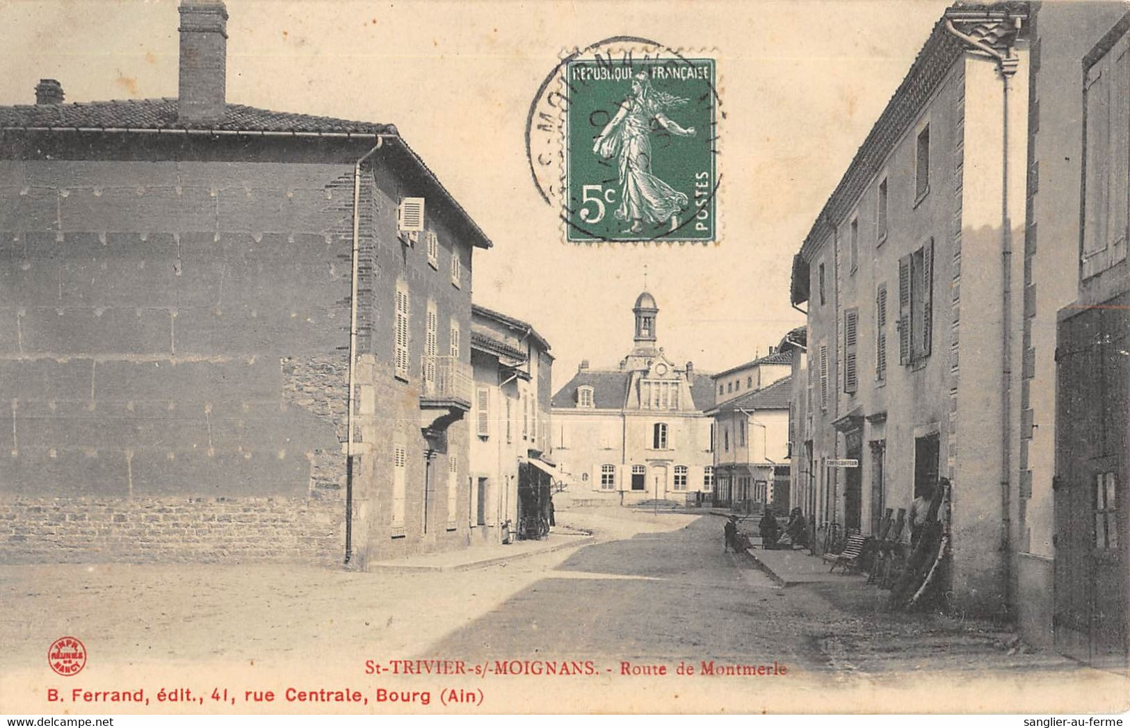 CPA 01 SAINT TRIVIER SUR MOIGNANS ROUTE DE MONTMERLE - Ohne Zuordnung