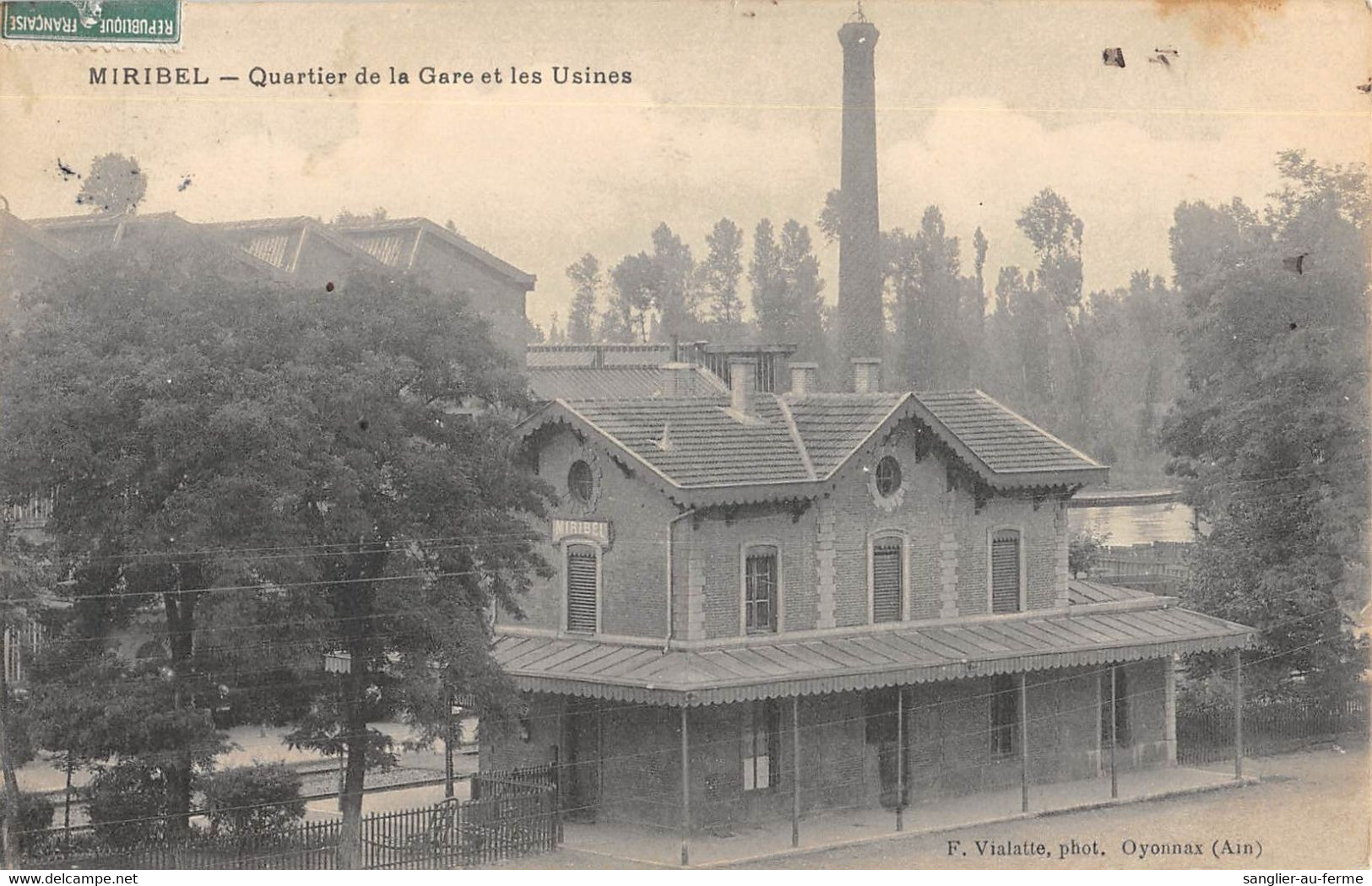 CPA 01 MIRIBEL QUARTIER DE LA GARE ET LES USINES - Ohne Zuordnung