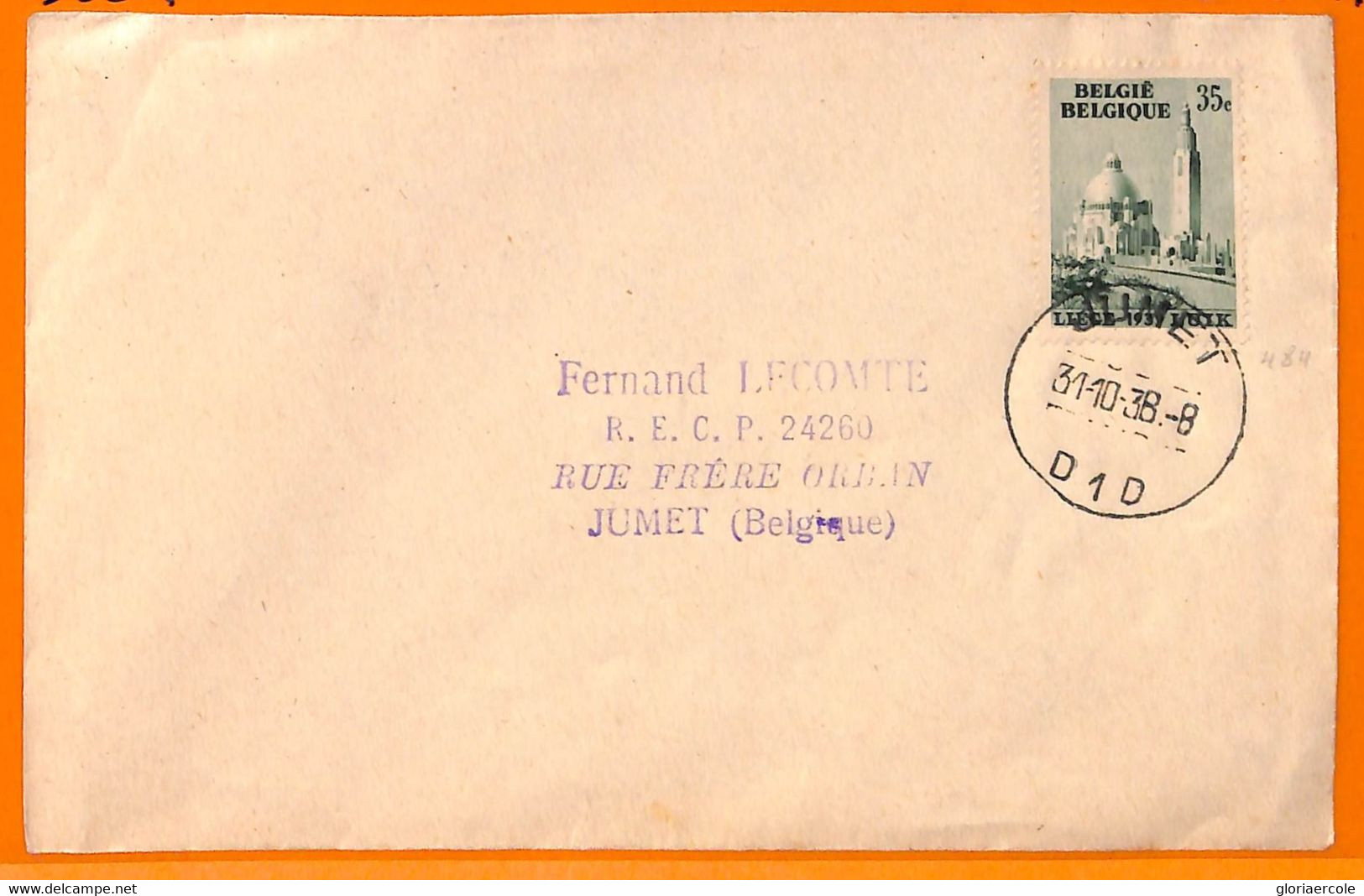 99011 - BELGIUM - POSTAL HISTORY -  FDC COVER   1938  Architecture - ....-1951