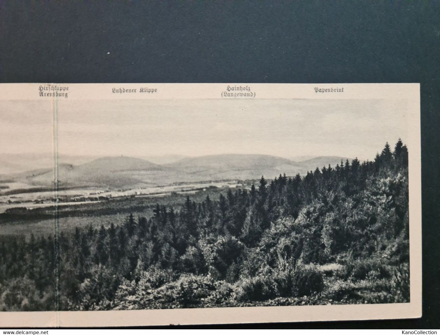 Panoramakarte Blick Vom Bückeberge Auf Die Weserbergkette - Schaumburg