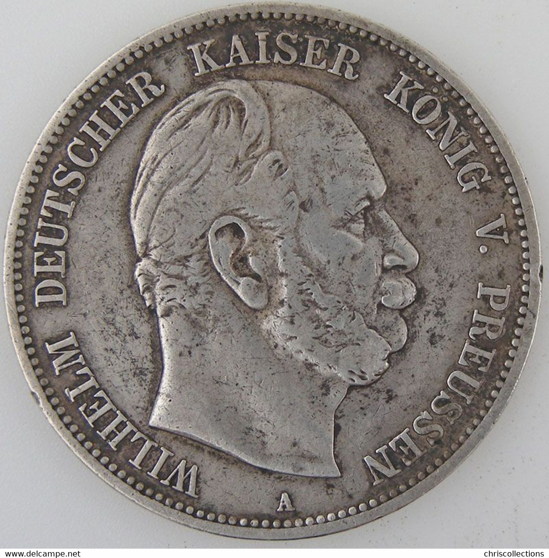 Allemagne , Preussen, 5 Mark 1876 A, TB, KM#503 - 2, 3 & 5 Mark Argent