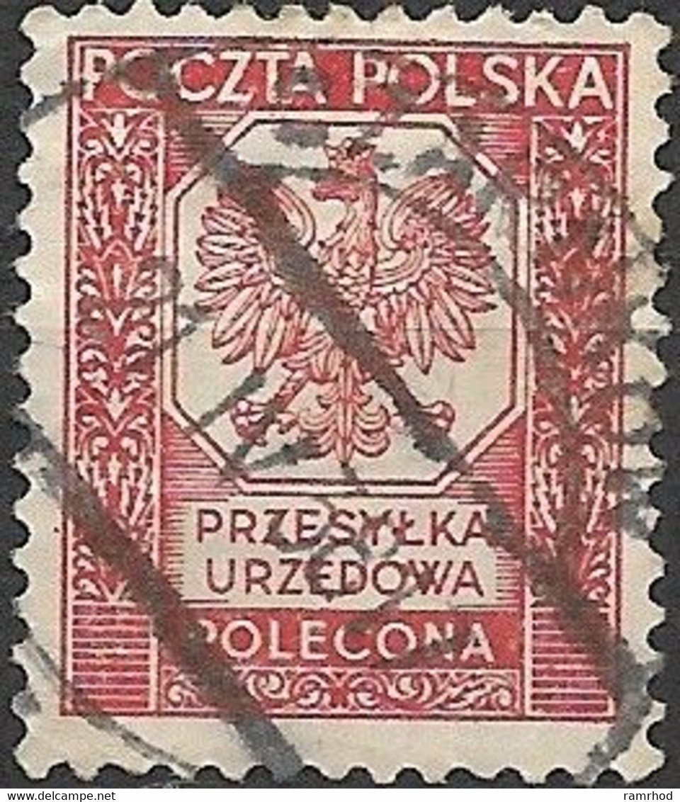 POLAND 1945 Official - Arms - (1.55z.) - Red FU - Officials