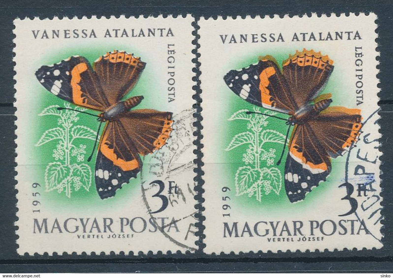 1959. Butterfly (I.) - L - Misprint - Errors, Freaks & Oddities (EFO)