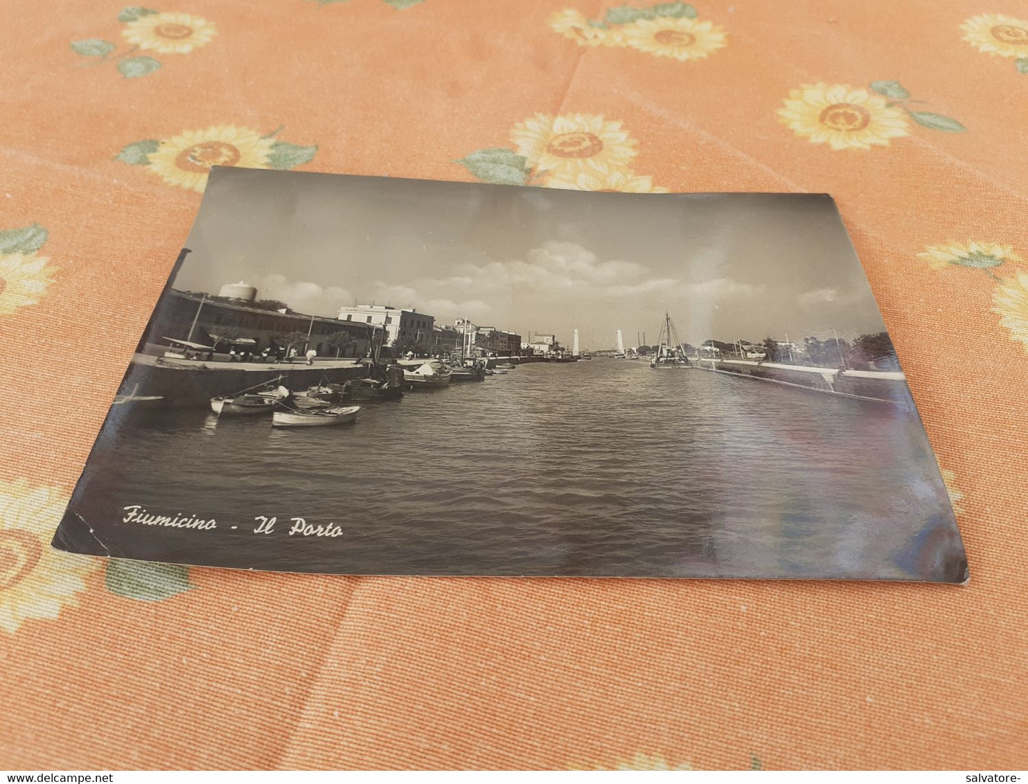 CARTOLINA FIUMICINO  IL PORTO - VIAGGIATA 1957 - Fiumicino