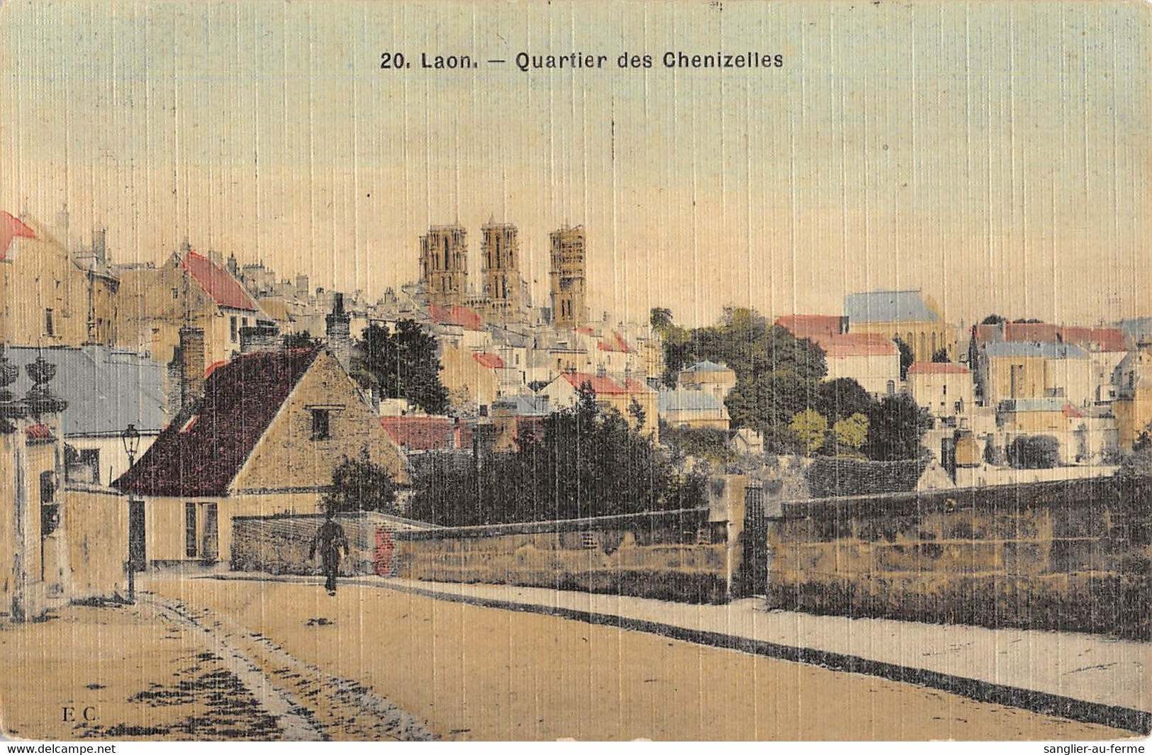 CPA 02 LAON QUARTIER DE CHENIZELLES (cpa Toilée - Laon