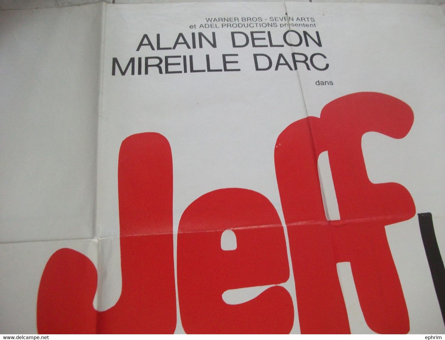 Affiche de Cinéma Grand Format JEFF Film de Jean Herman 1969 Alain Delon Mireille Darc