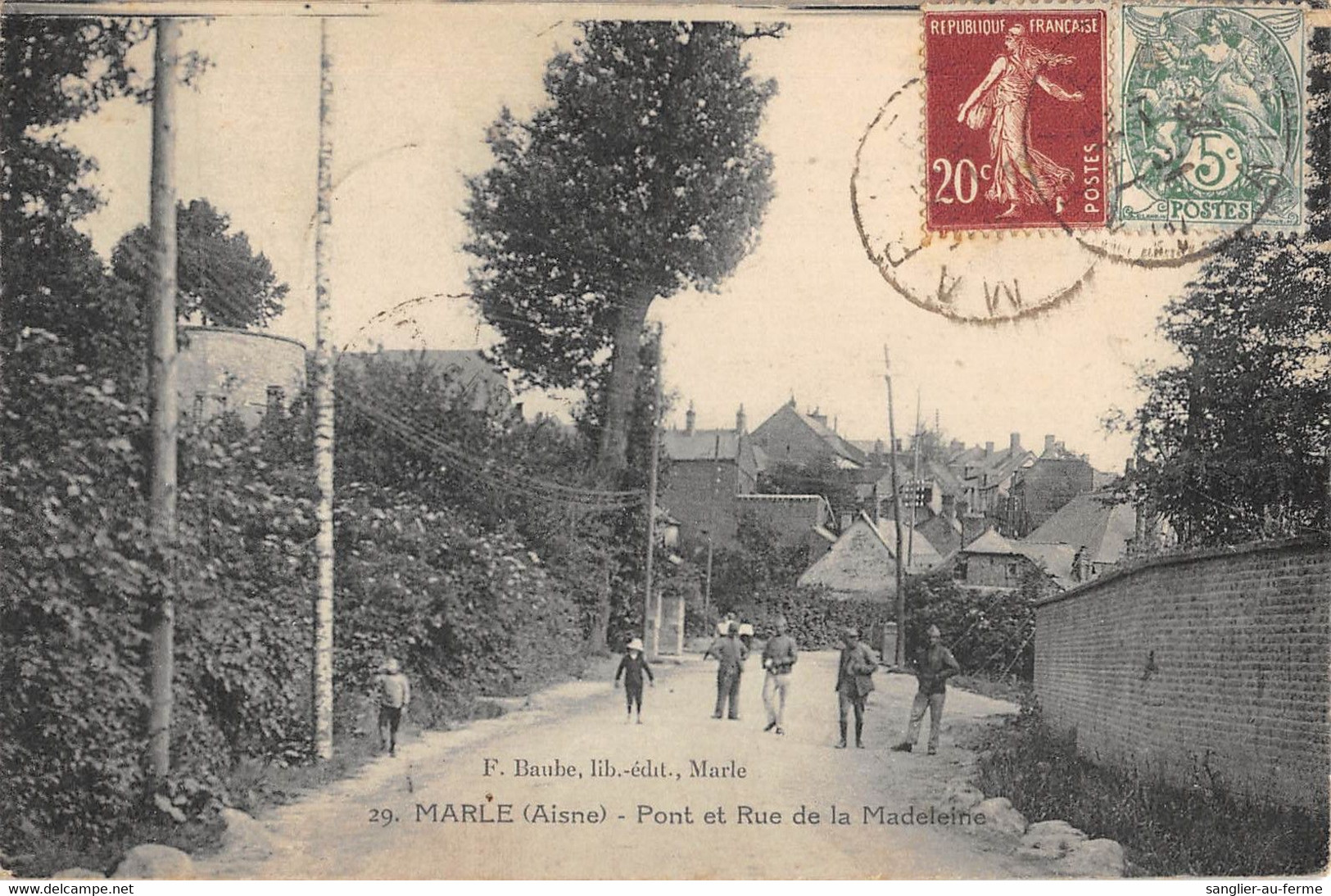 CPA 02 MARLE RUE ET PONT DE LA MADELEINE - Sonstige & Ohne Zuordnung