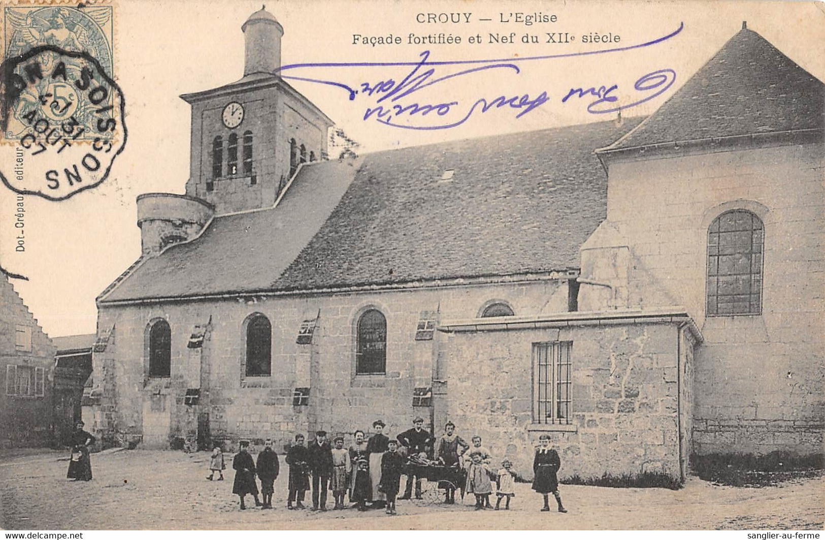 CPA 02 CROUY EGLISE - Other & Unclassified