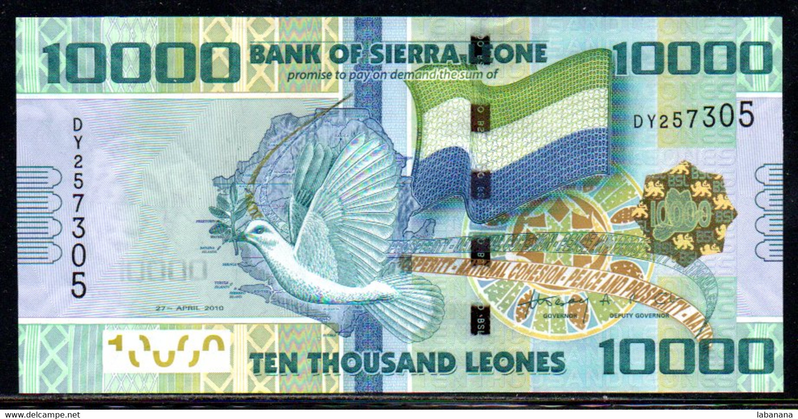 636-Sierra Leone 10 000 Leones 2010 DY257 Neuf - Sierra Leona
