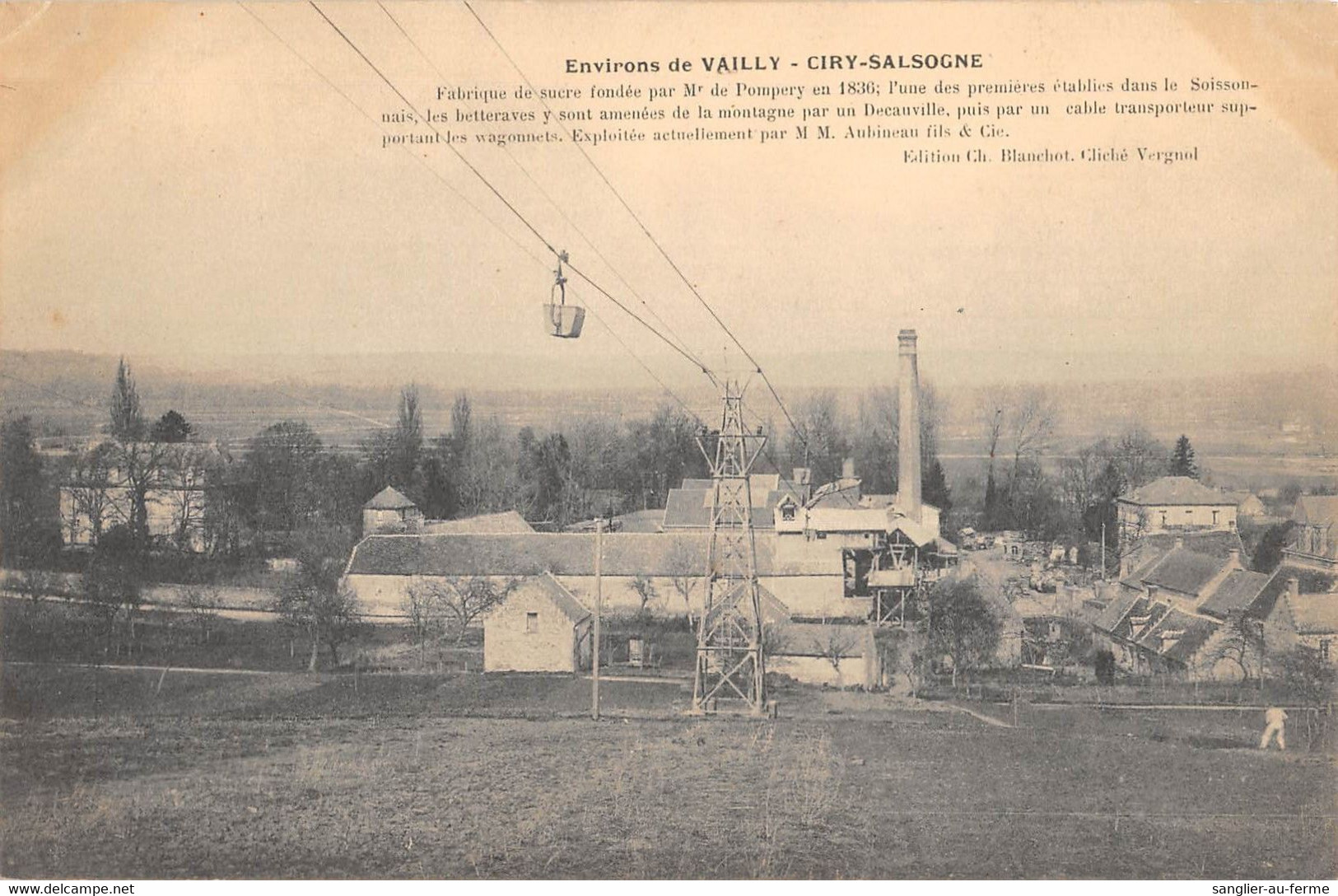 CPA 02 ENVIRONS DE VAILLY CIRY SALSOGNE FABRIQUE DE SUCRE - Sonstige & Ohne Zuordnung