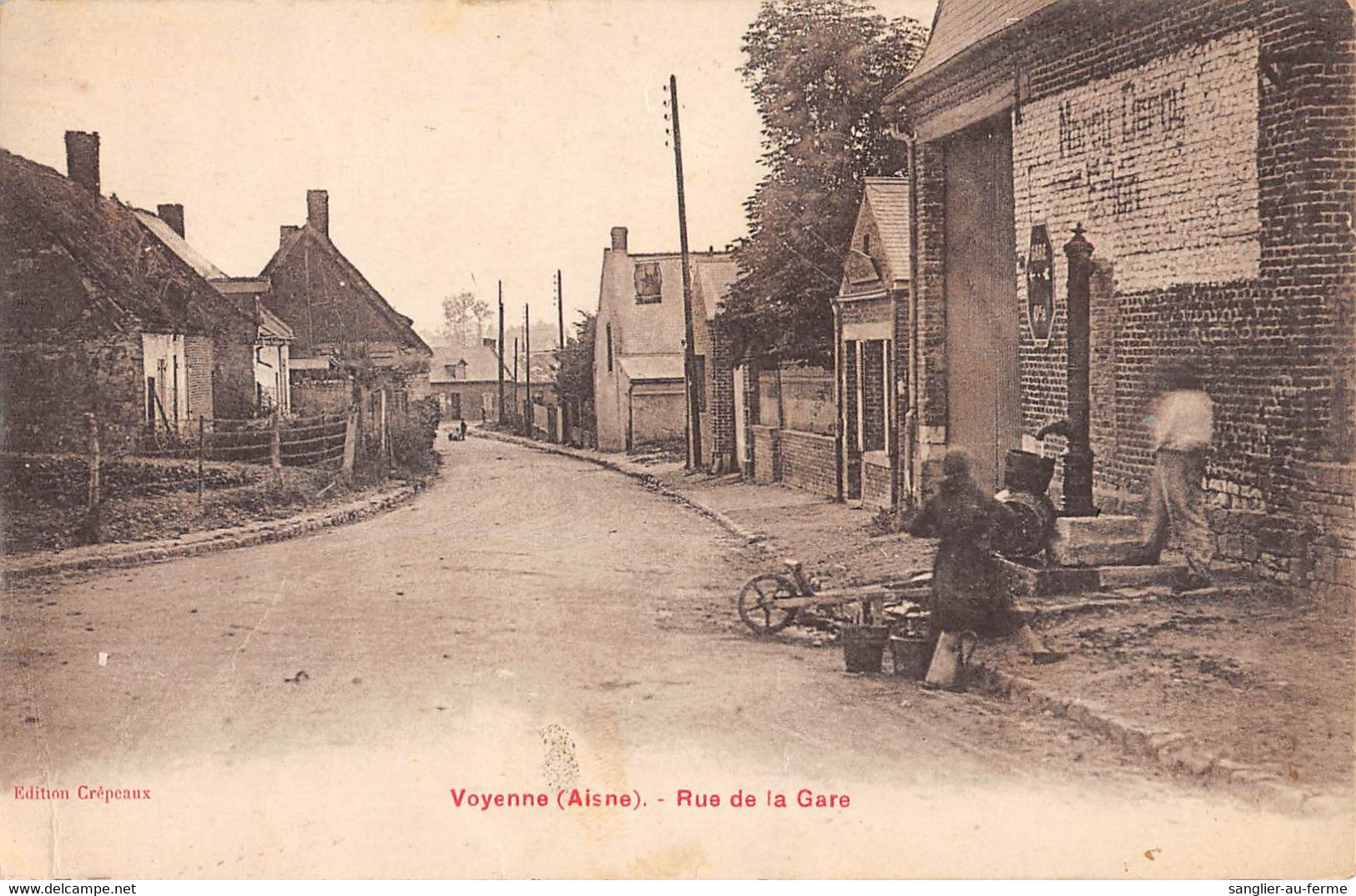 CPA 02 VOYENNE RUE DE LA GARE - Sonstige & Ohne Zuordnung