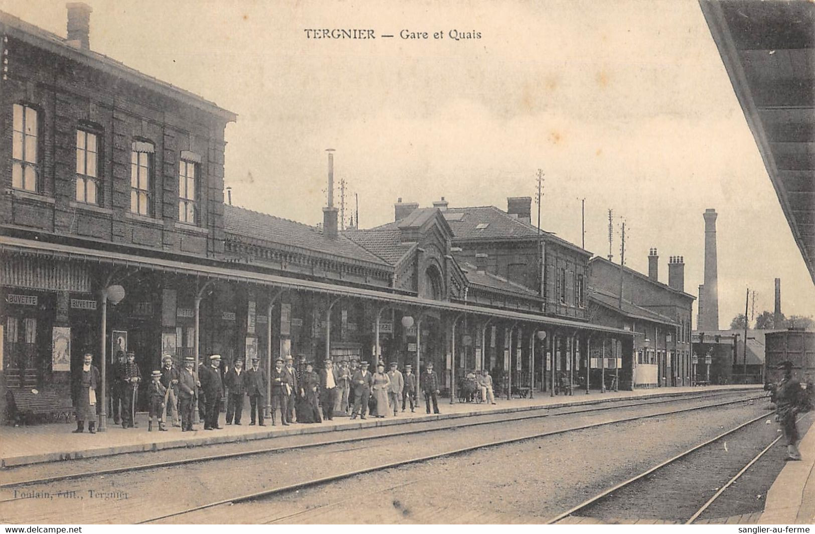 CPA 02 TERGNIER GARE ET QUAIS - Andere & Zonder Classificatie