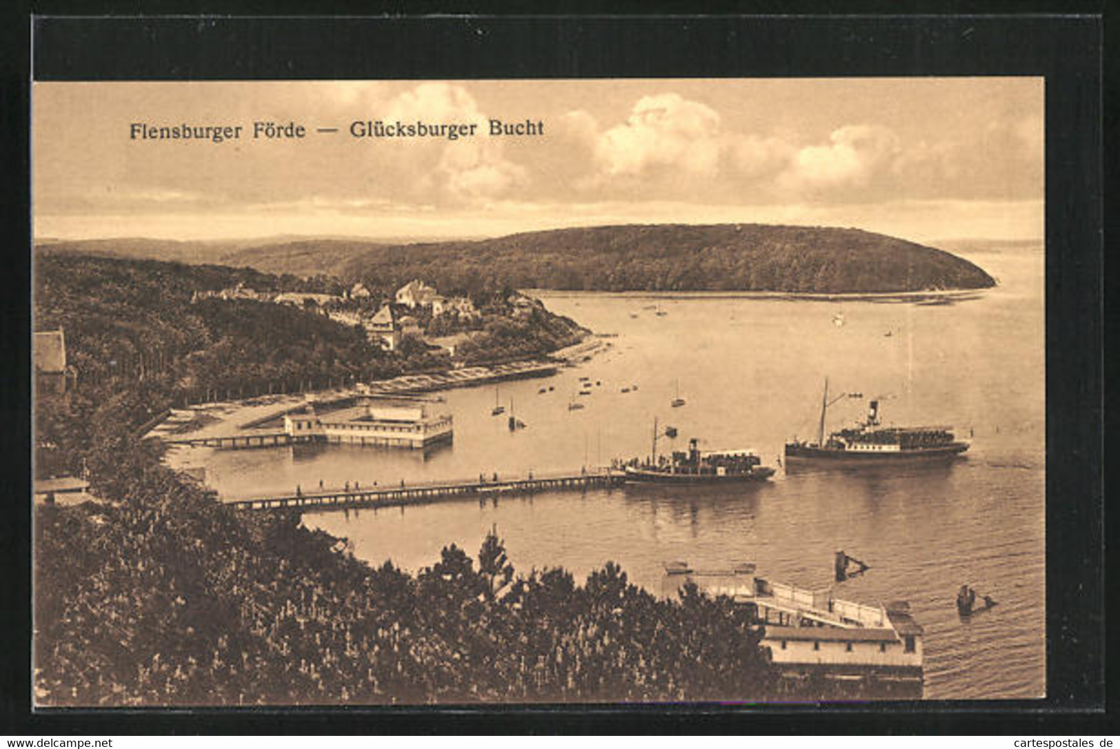 AK Flensburg, Flensburger Förde, Dampferanlegestelle In Der Glücksburger Bucht - Gluecksburg