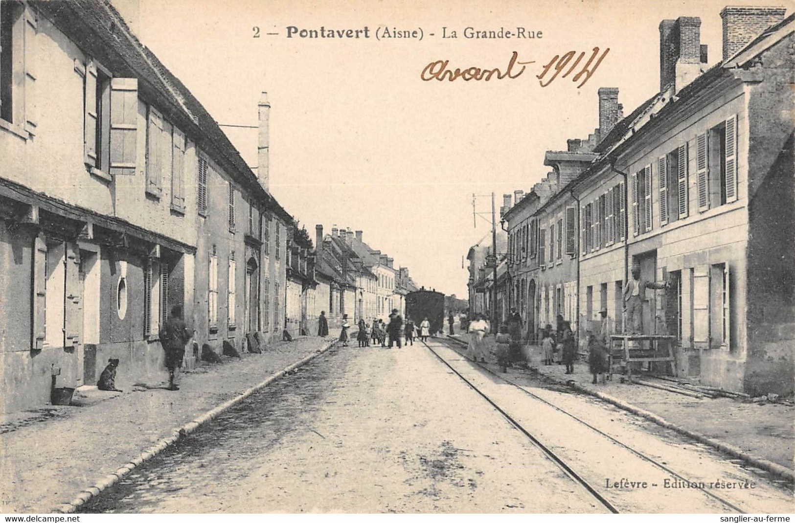 CPA 02 PONTAVERT LA GRANDE RUE - Altri & Non Classificati