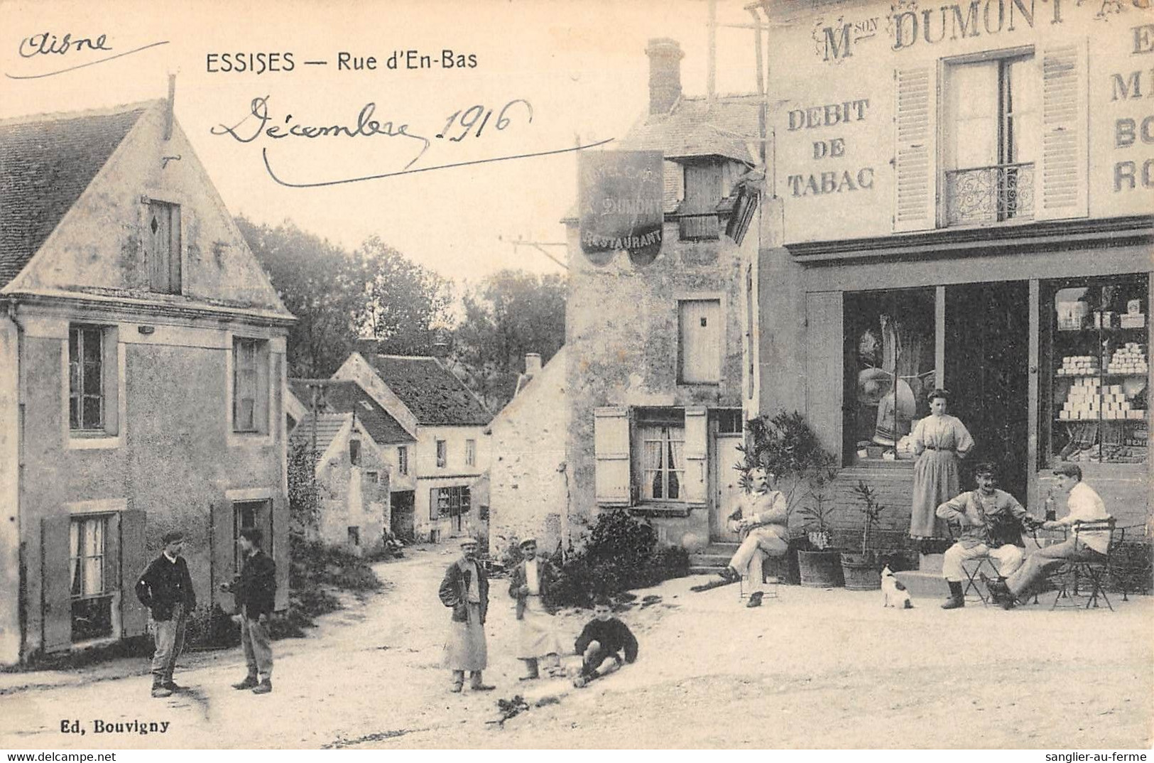 CPA 02 ESSISES RUE EN BAS - Other & Unclassified