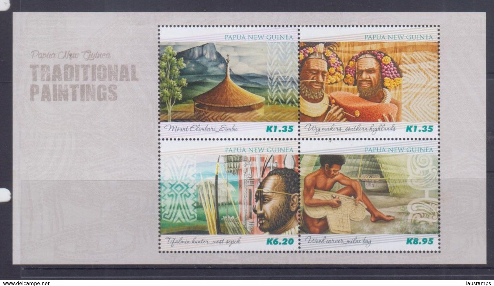 Papua New Guinea 2015 Traditional Paintings Sheetlet MNH - Papua-Neuguinea