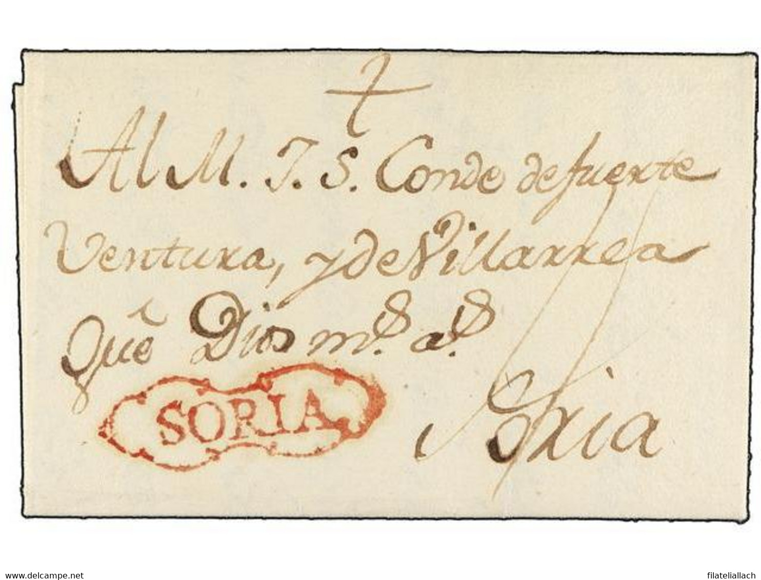 SPAIN: PREPHILATELIC MARKS  DP03 SORIA - ...-1850 Voorfilatelie