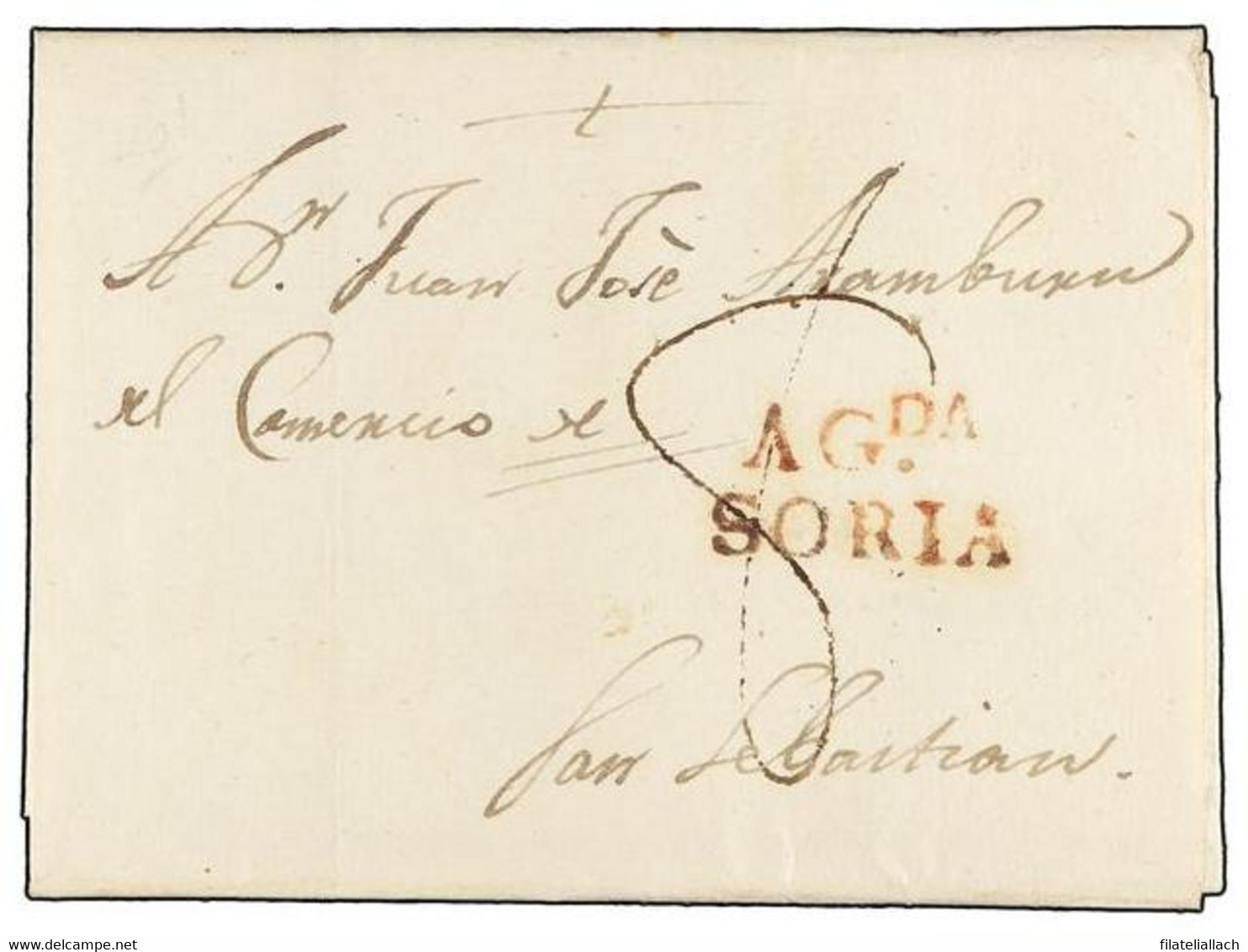 SPAIN: PREPHILATELIC MARKS  DP03 SORIA - ...-1850 Prefilatelia