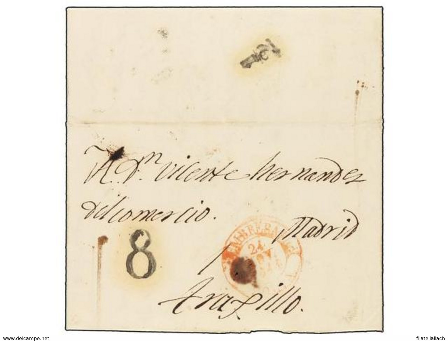 SPAIN: PREPHILATELIC MARKS  DP03 SORIA - ...-1850 Prefilatelia