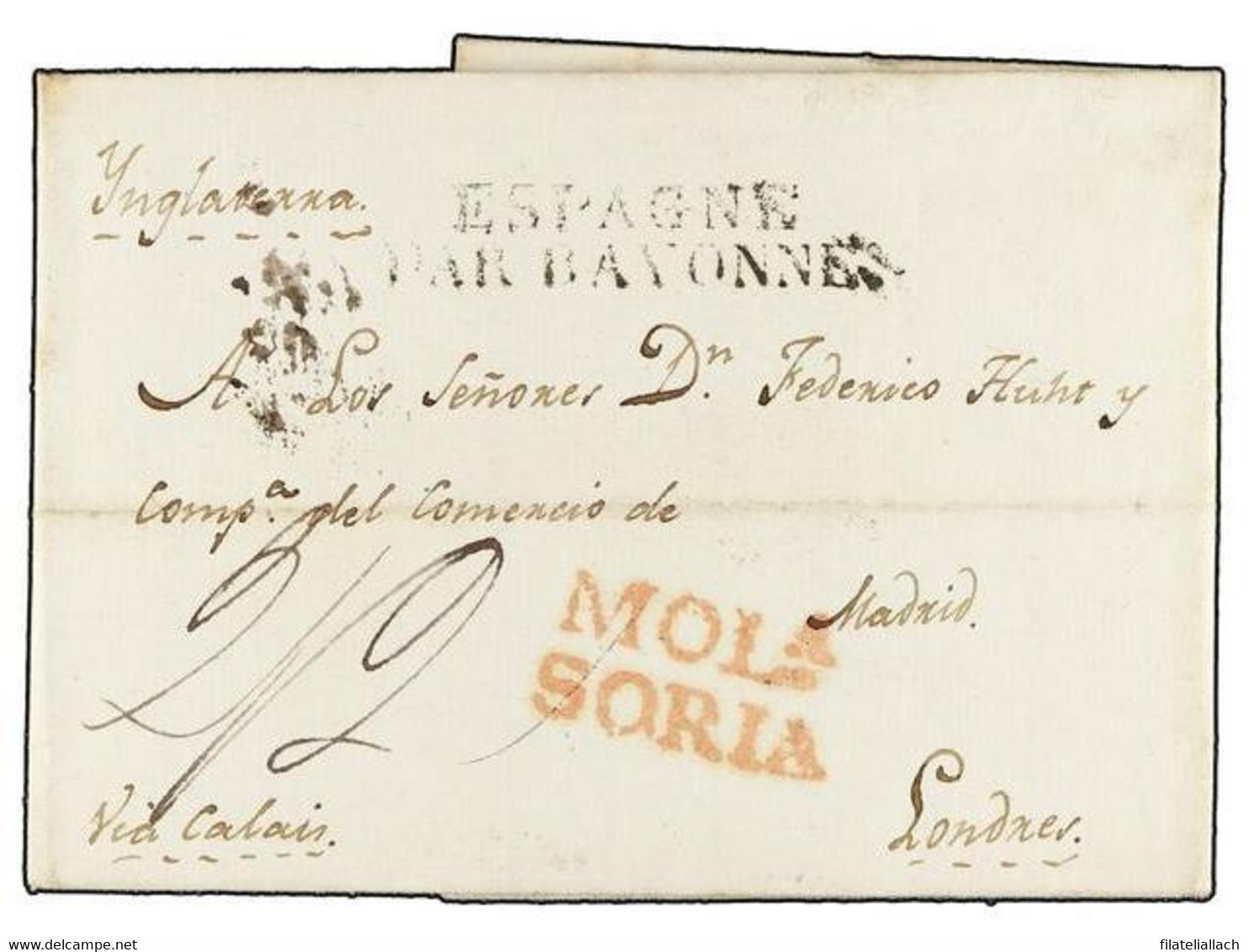 SPAIN: PREPHILATELIC MARKS  DP03 SORIA - ...-1850 Prephilately