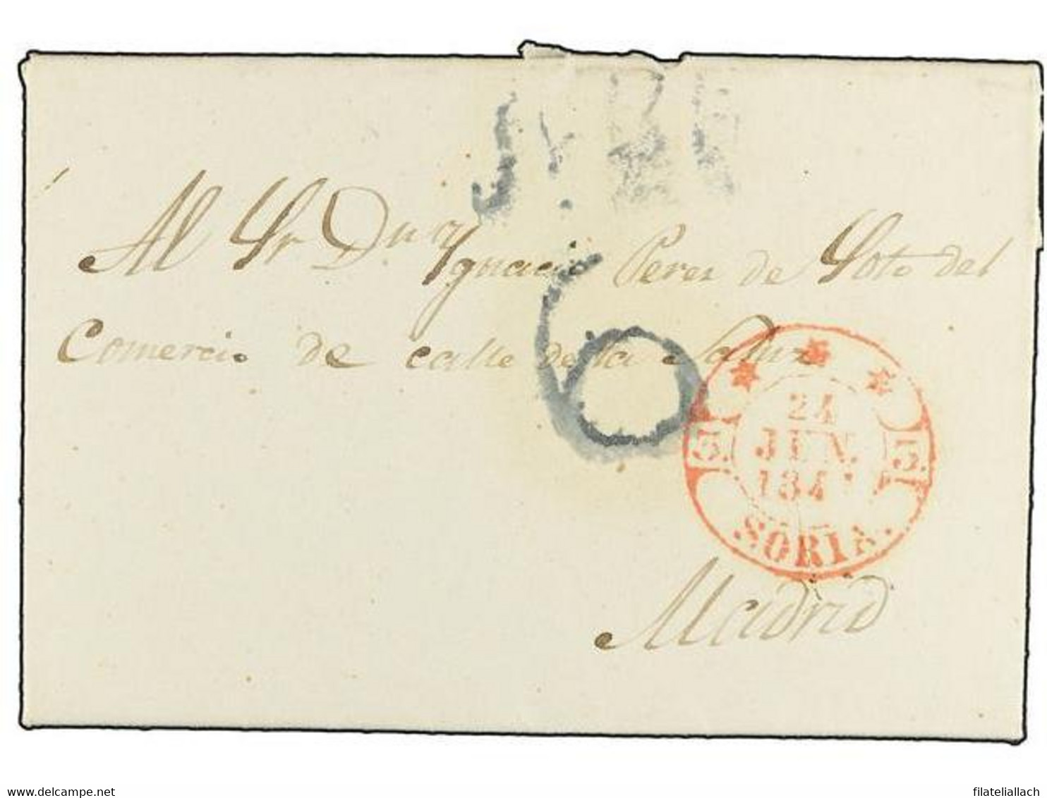 SPAIN: PREPHILATELIC MARKS  DP03 SORIA - ...-1850 Prephilately